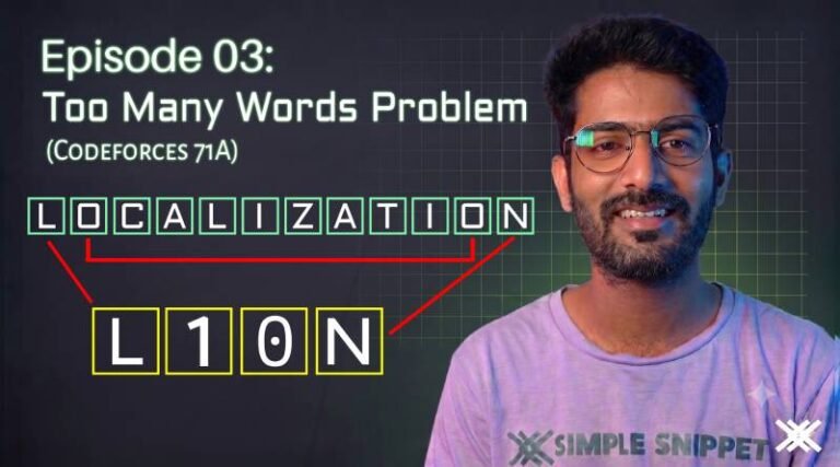 Codeforces 71A: Way Too Long Words Solution & Explanation (C++ ...